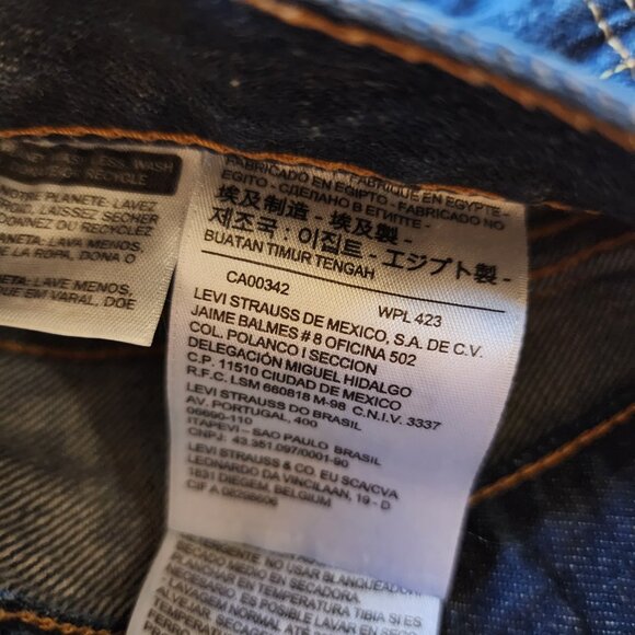 Levi’s 501 Button-Fly Jeans 34x34 Dark Wash Classic Straight Fit - Picture 14 of 16